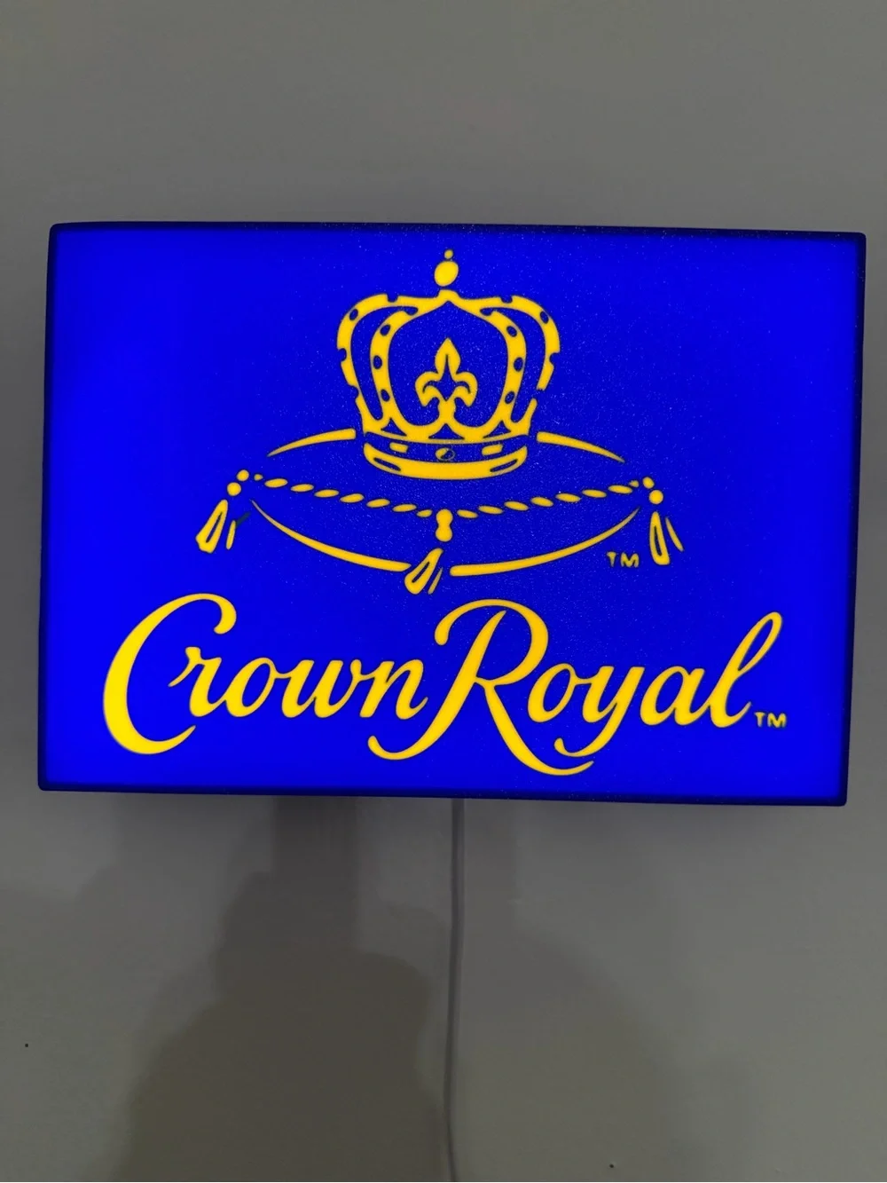 Crown Royal Blue and Gold Illuminated Wall Art